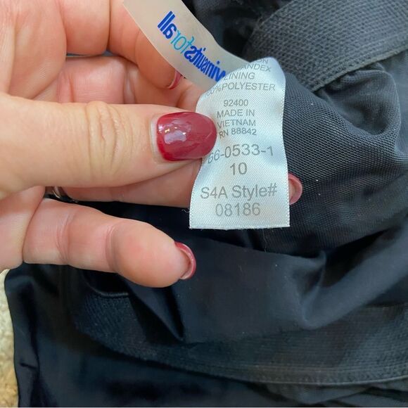 Swimsuits For All Brand Zebra Print and Black One Piece Swim Suit Size 10 - Picture 10 of 10